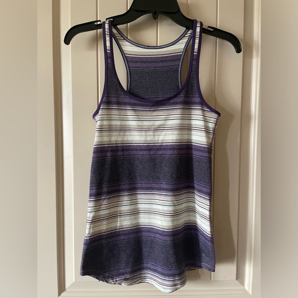 Lululemon Cool Refresh Racerback Tank purple and grey size 0 Great condition